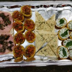 Tramezzini – Ham met gebakken champignons