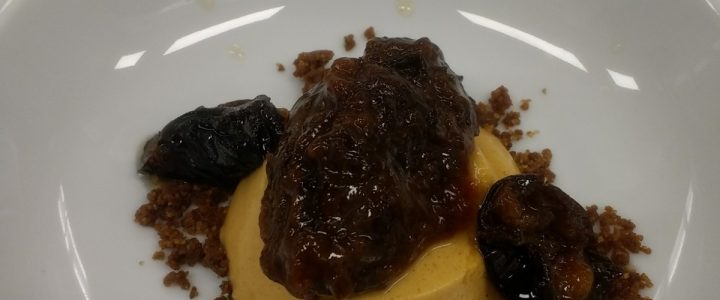 Nagerecht  – Pudding van pompoen met pruim